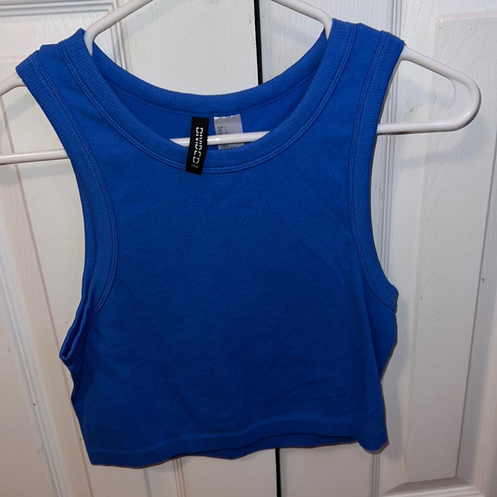 blue ribbed tank never worn